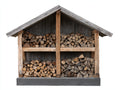 Abri à bûches - Bois - 225 x 70 x 195 cm - Marron-Gris anthracite - Style rustique